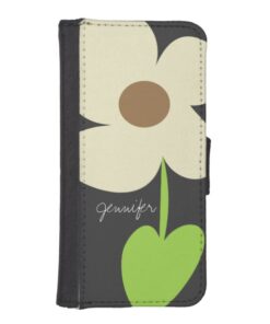 Zen Daisy Personalized iPhone 5/5S Wallet Case