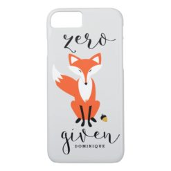 Zero Fox Given Funny Pun Personalized iPhone 7 Case