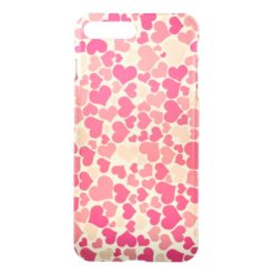 beautiful pink yellow hearts vector art iPhone 7 plus case