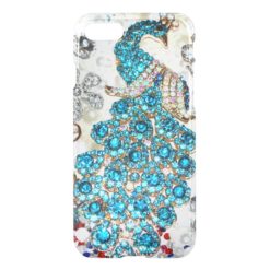 bling peacock print iPhone 7 case