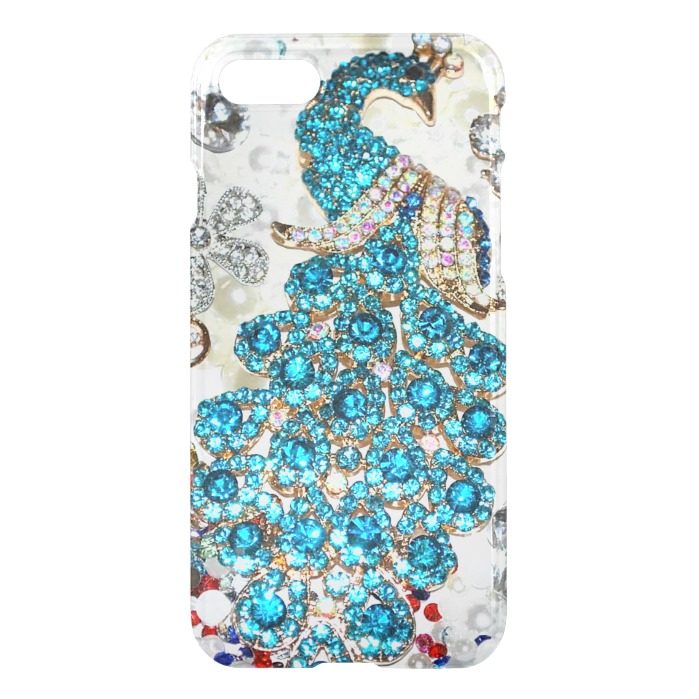 bling peacock print iPhone 7 case