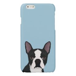 boston terrier cartoon glossy iPhone 6 case