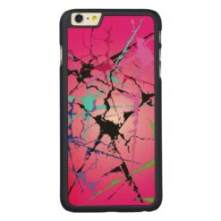 colorful abstract patternwith pink backround Carved maple iPhone 6 plus slim case