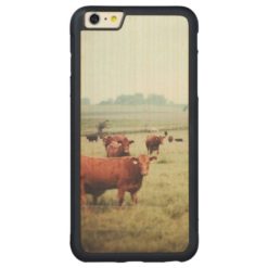 cow-scape Carved maple iPhone 6 plus bumper case