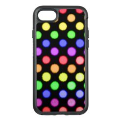 cute neon polka dots OtterBox symmetry iPhone 7 case