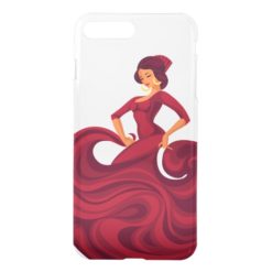 flamenco gypsy soul dancer in red florid dress iPhone 7 plus case