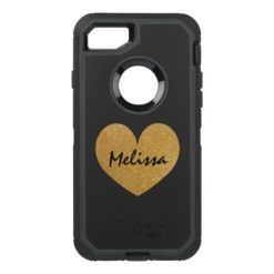 gold glitter print iPhone 6 Otterbox OtterBox Defender iPhone 7 Case