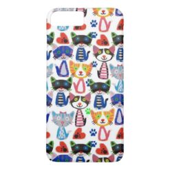 happy pop cats pattern iPhone 7 plus case
