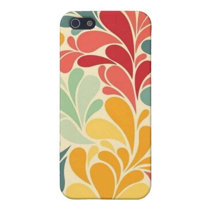 iPhone 5 Case Matte -- Colorful Floral Drops