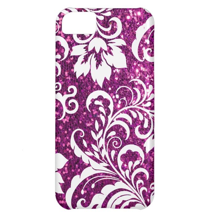 iPhone 5C Purple Glitter Case