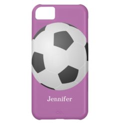 iPhone 5c Case Soccer Ball Purple Personalized iPhone 5C Case