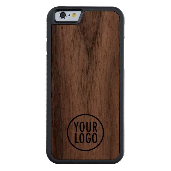 iPhone 6 6s Walnut Bumper Case Custom Company Logo