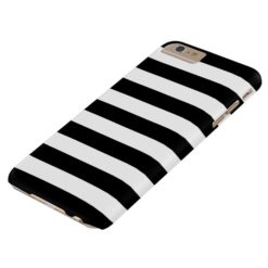 iPhone 6 Plus Case - Black and White Bold Stripes