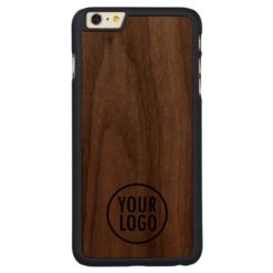 iPhone 6 Plus Walnut Wood Case Custom Company Logo