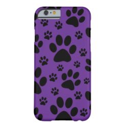 iPhone 6 case Purple paw prints pet animal Barely There iPhone 6 Case