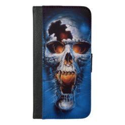 iPhone 6/6s Plus Wallet Case with Skull Design
