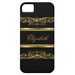 iPhone Elegant Classy Gold Floral iPhone SE/5/5s Case