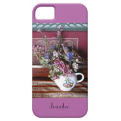 iPhone SE 5/5s Case Teapot Flowers Purple Orchid