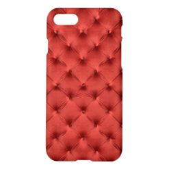 iPhone7 Case with red capitone Chesterfild style