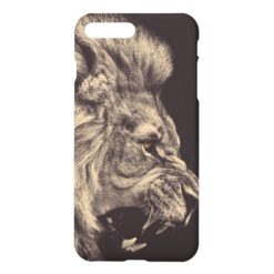lion pencil art lion roar black and white iPhone 7 plus case