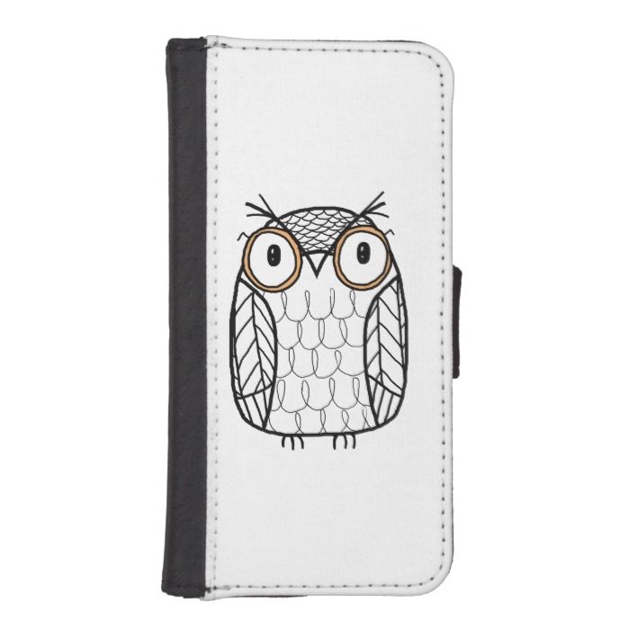 owl wearing glasses iPhone SE/5/5s wallet case