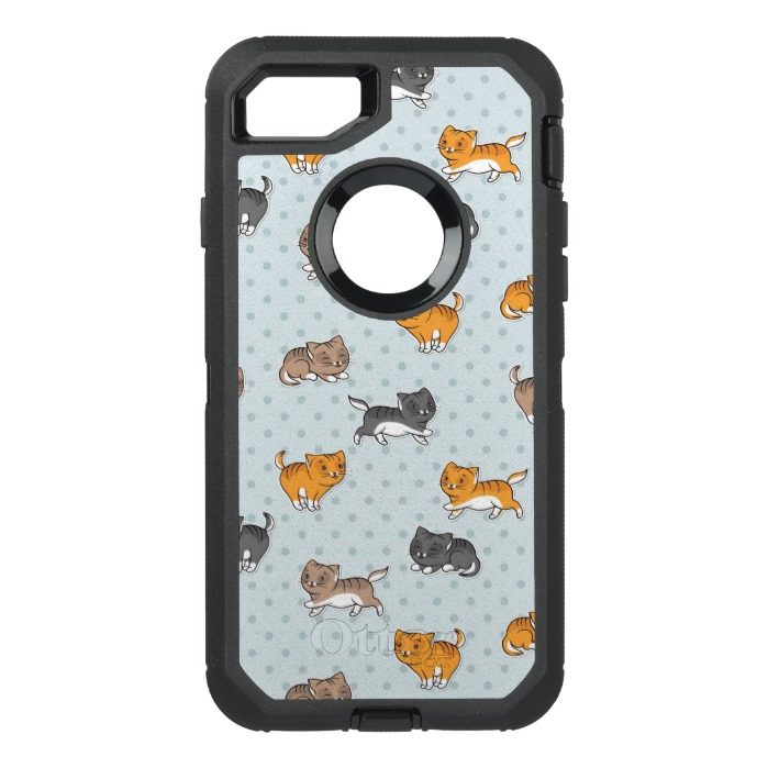 pattern with funny cats OtterBox defender iPhone 7 case