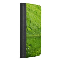 raindropswaterleafgreennaturerefreshingplan iPhone 6/6s plus wallet case
