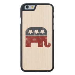 republican elephant Carved maple iPhone 6 case