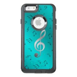 silver music notes otter box OtterBox iPhone 6/6s case