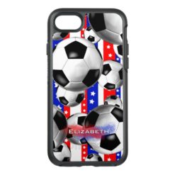 stars stripes red white blue womens soccer OtterBox symmetry iPhone 7 case