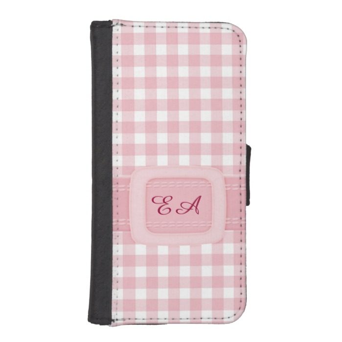 sweet gingham - pink iPhone SE/5/5s wallet