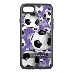women's soccer ball pattern OtterBox symmetry iPhone 7 case