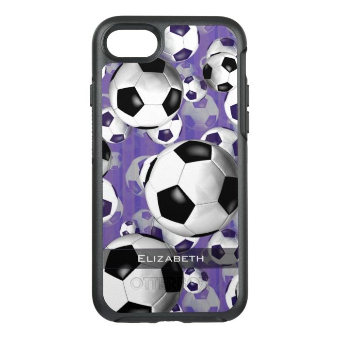 women's soccer ball pattern OtterBox symmetry iPhone 7 case