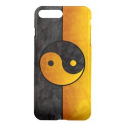 yellow black yin yang sign iPhone 7 plus case