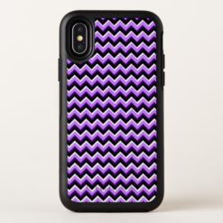 3D Chevron in Purples and Black OtterBox Symmetry iPhone X Case