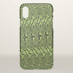 Abstract Green Liquid-Like Splotch Pattern iPhone X Case