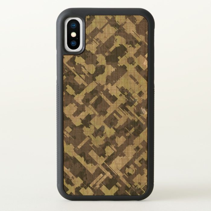 Abstract Green Urban Crosses Background iPhone X Case