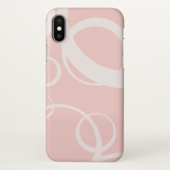 Abstract Pattern in Pink and White iPhone X Case