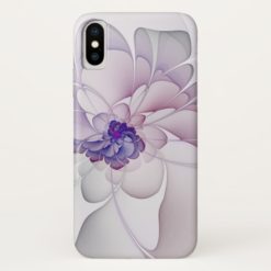 Abstract Purple Floral iPhone X Case