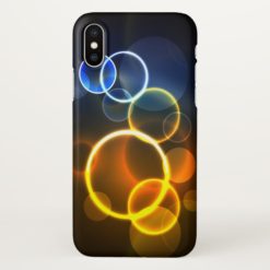 Abstract Style Modern Cool Light Circles iPhone X Case