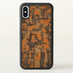 Abstract Urban Distorted Cubes Background Orange iPhone X Case