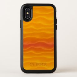 Abstract Waves of Yellow and Orange OtterBox Symmetry iPhone X Case
