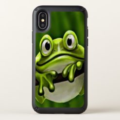 Adorable Funny Cute Green Frog In Tree Speck iPhone X Case