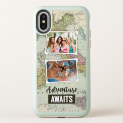 Adventure Awaits Map | Upload Your Own Photos OtterBox Symmetry iPhone X Case