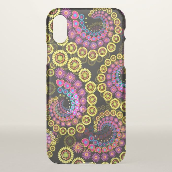 Afrikan Paisley Apple iPhone X Clear Case
