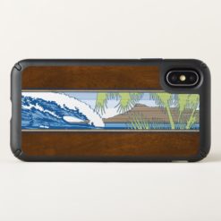 Ala Moana Hawaiian Faux Koa Wood Surf Sign Speck iPhone X Case