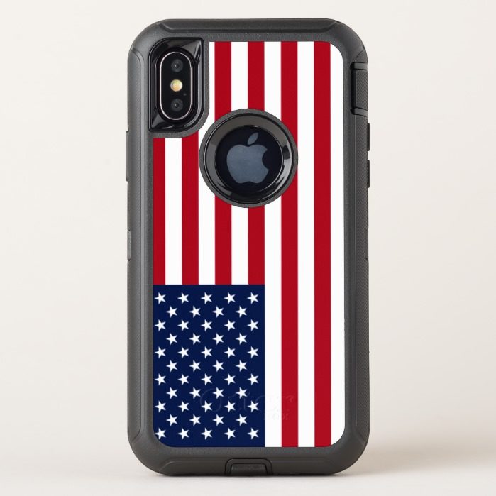 American Flag USA OtterBox Defender iPhone X Case