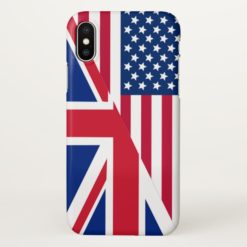 American and Union Jack Flag iPhone X Case