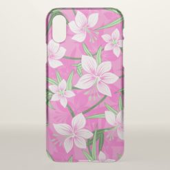 Anaina Hou Hawaiian Tropical Floral- Pink iPhone X Case
