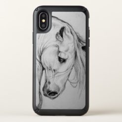 Andalusian Horse Art Drawing Speck iPhone X Case